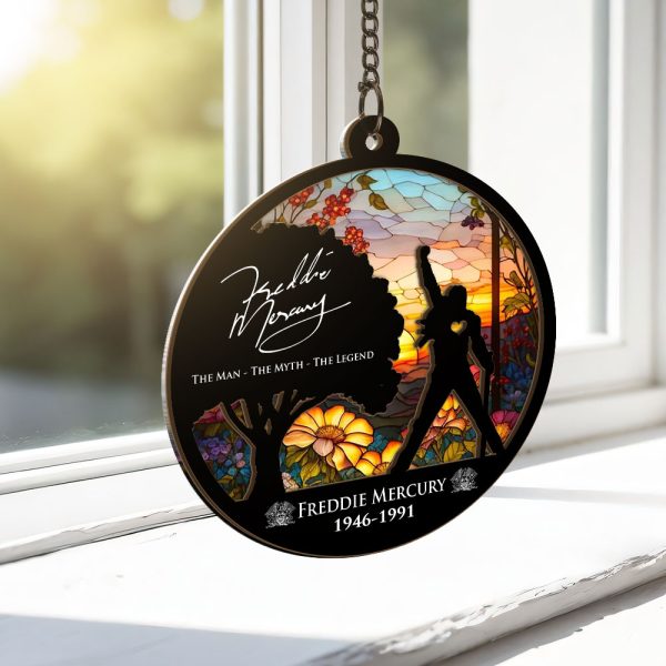 Freddie Mercury Custom Shape Window Hanging Suncatcher - MAITM 8001