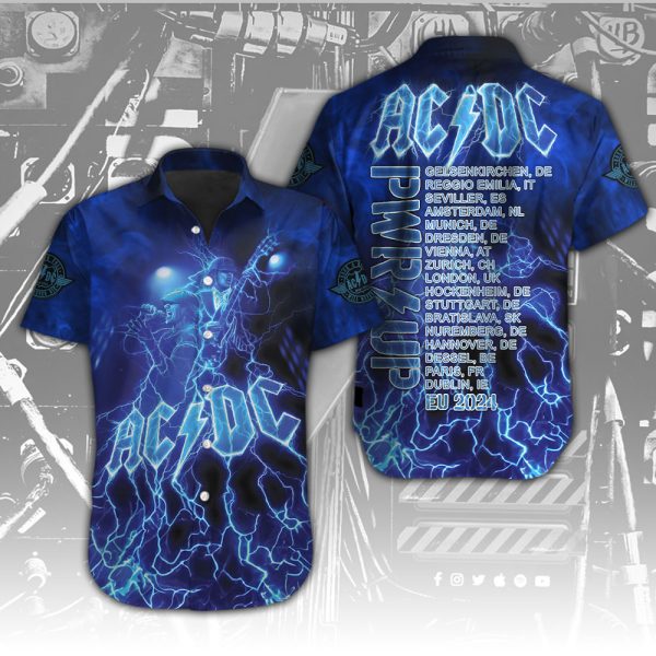 Rock Music Short Sleeve Dress Shirt - HUNGVV 3825.1