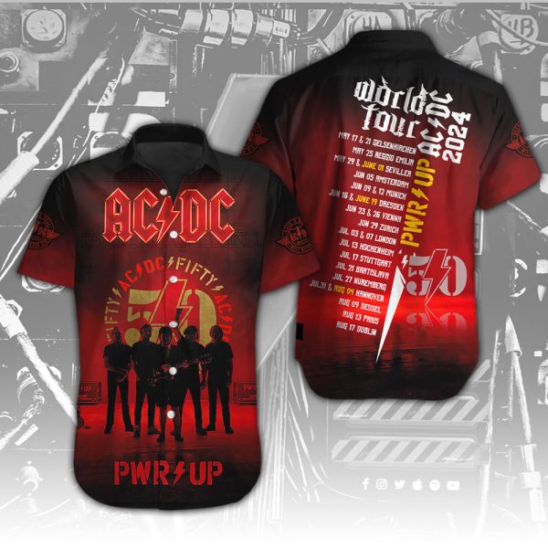 Rock Music Short Sleeve Dress Shirt - HUNGVV 4001.1