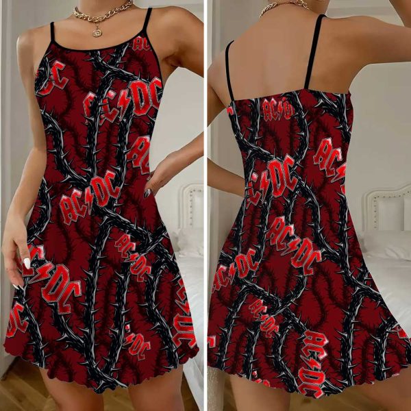Rock Music 3D Strappy Swing Dress - GNE 1446