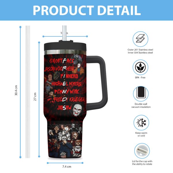 Personalized Horror Movies 40oz Stanley Tumbler - ANHNV 5171