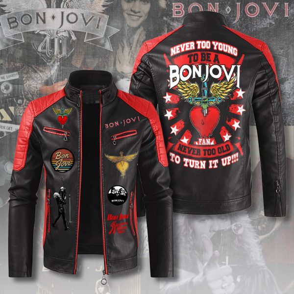 Bon Jovi Premium Leather Bomber - ANHNV 5221