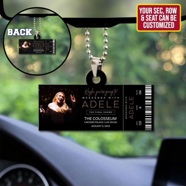 Personalized Adele Custom Shape 2-sided Acrylic Car Ornament - HUNGVV 7053