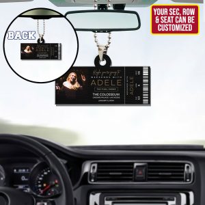 Personalized Adele Custom Shape 2-sided Acrylic Car Ornament - HUNGVV 7053