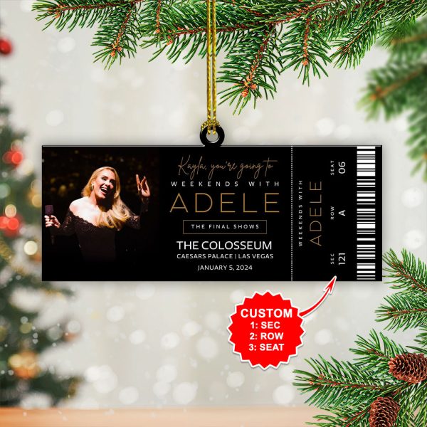 Personalized Adele Custom Shape 2-sided Acrylic Ornament - HUNGVV7055