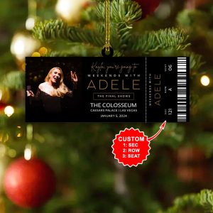 Personalized Adele Custom Shape 2-sided Acrylic Ornament - HUNGVV7055