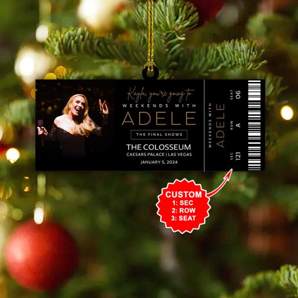 Personalized Adele Custom Shape 2-sided Acrylic Ornament - HUNGVV7055