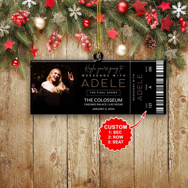 Personalized Adele Custom Shape 2-sided Acrylic Ornament - HUNGVV7055