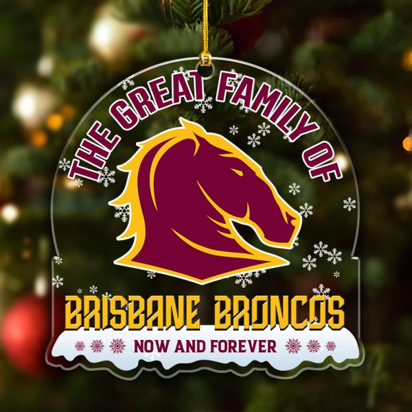 Brisbane Broncos Custom Shape Clear 1-sided Acrylic Ornament - VANDH 3523