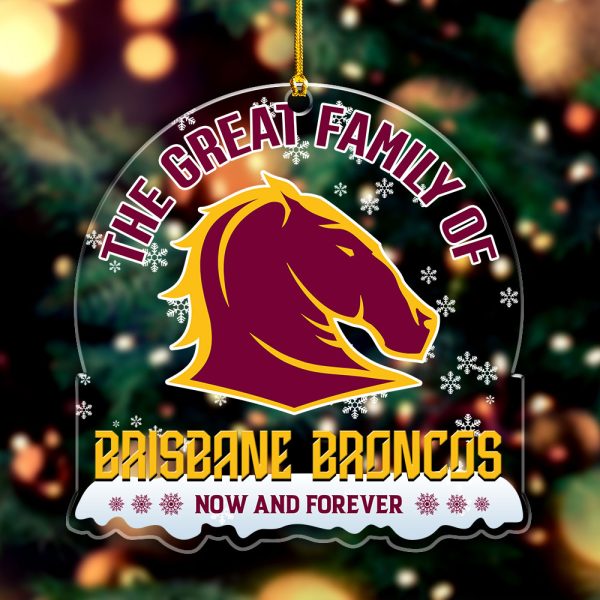 Brisbane Broncos Custom Shape Clear 1-sided Acrylic Ornament - VANDH 3523