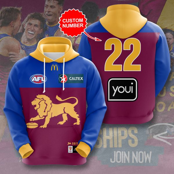 Personalized Brisbane Lions 3D Apparel - GNE 1451