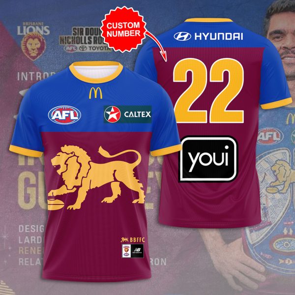 Personalized Brisbane Lions 3D Apparel - GNE 1451