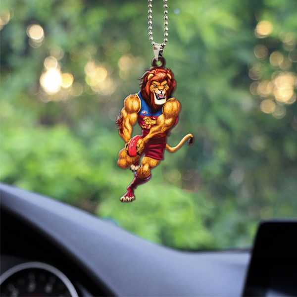 Brisbane Lions Custom Shape 2-sided Acrylic Car Ornament - HOATT 6364