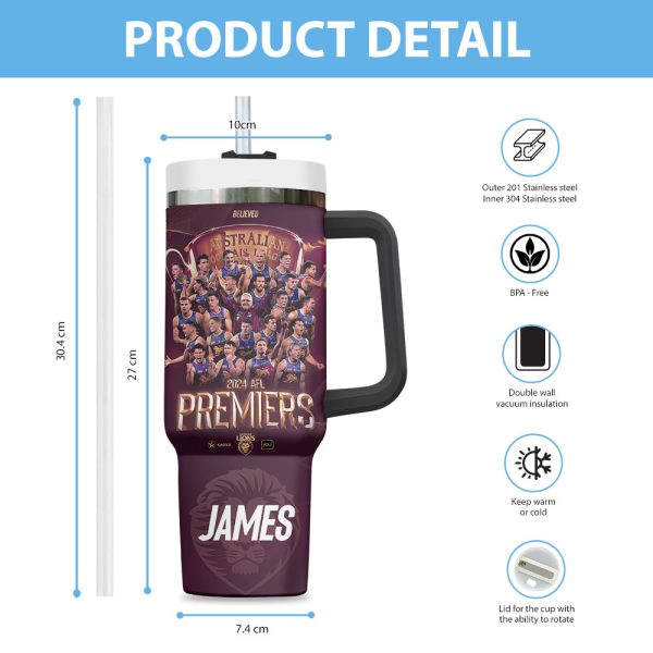 Personalized Brisbane Lions 40oz Stanley Tumbler - VANDH 3542