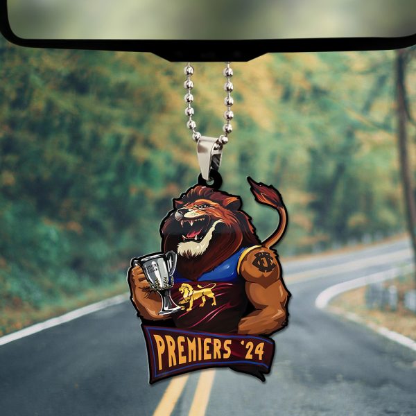 Brisbane Lions Custom Shape 2-sided Acrylic Car Ornament - TANTN 8492