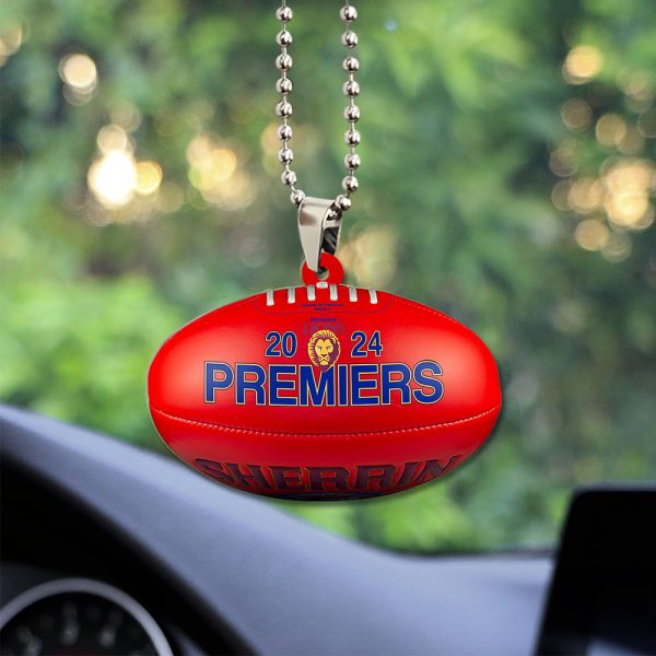 Brisbane Lions Custom Shape 2-sided Acrylic Car Ornament - TANTN 8548