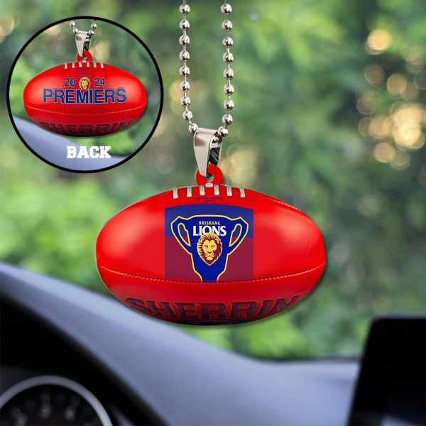 Brisbane Lions Custom Shape 2-sided Acrylic Car Ornament - TANTN 8548