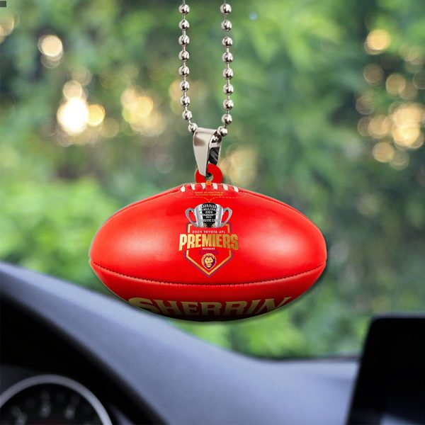 Brisbane Lions Custom Shape 2-sided Acrylic Car Ornament - TANTN 8549