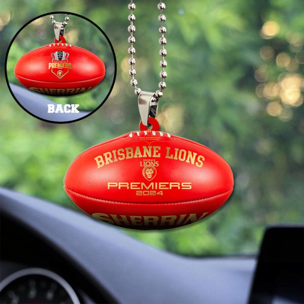 Brisbane Lions Custom Shape 2-sided Acrylic Car Ornament - TANTN 8549