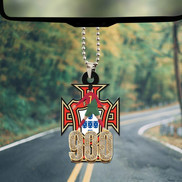 Cristiano Ronaldo x Portugal National Football Team Custom Shape 1-sided Acrylic Car Ornament - HUNGVV 7062