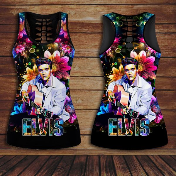 Elvis Presley Hollow Tank Top Leggings - VANDH 3533