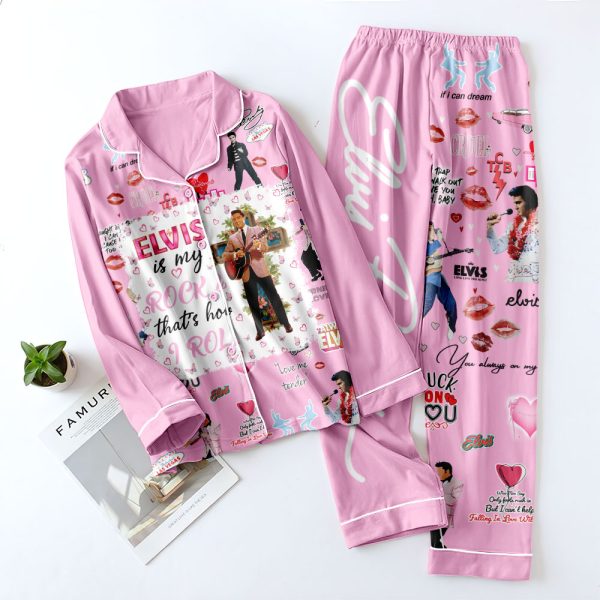 Elvis Presley Button Down Pajamas Set – HUNGVV 7058
