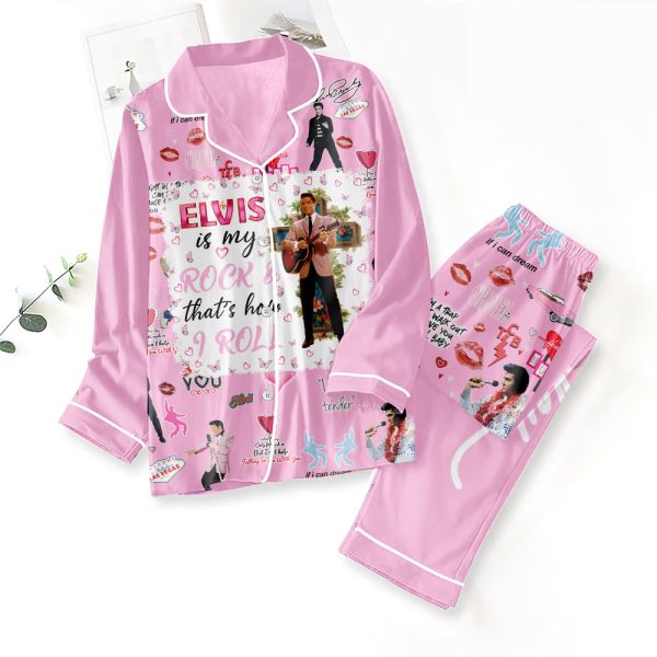 Elvis Presley Button Down Pajamas Set – HUNGVV 7058