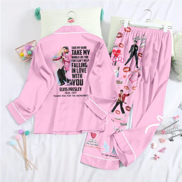 Elvis Presley Button Down Pajamas Set – HUNGVV 7058