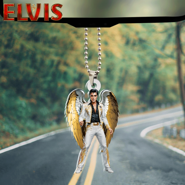 Elvis Presley Custom Shape 2-sided Acrylic Car Ornament - HOATT 6163