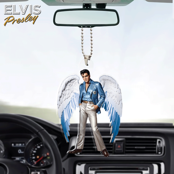 Elvis Presley Custom Shape 2-sided Acrylic Car Ornament - HOATT 6138