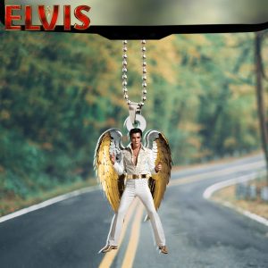 Elvis Presley Custom Shape 2-sided Acrylic Car Ornament - HOATT 6238