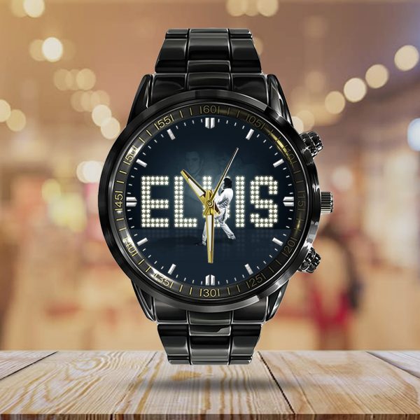 Elvis Presley Black Stainless Steel Watch - GNE 1298