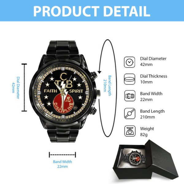 Elvis Presley Black Stainless Steel Watch - GNE 1299