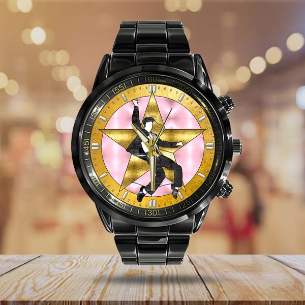 Elvis Presley Black Stainless Steel Watch - GNE 1300