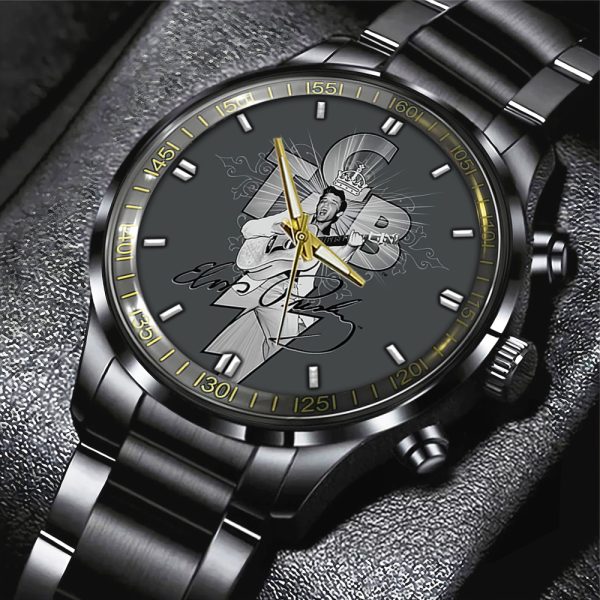 Elvis Presley Black Stainless Steel Watch - GNE 1337
