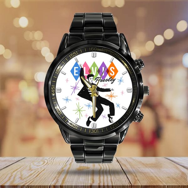 Elvis Presley Black Stainless Steel Watch - GNE 1339