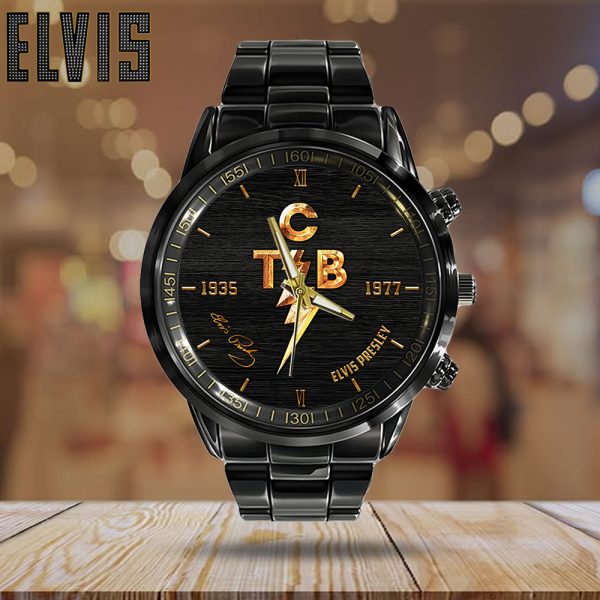 Elvis Presley Black Stainless Steel Watch - HOATT 6109