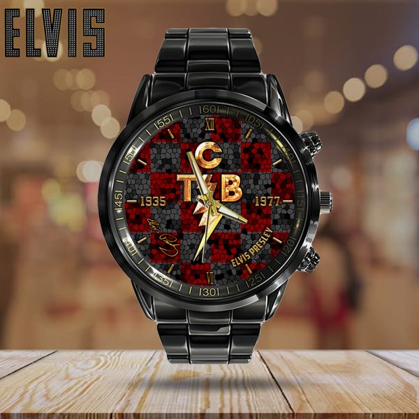 Elvis Presley Black Stainless Steel Watch - HOATT 6110