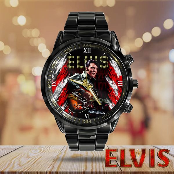 Elvis Presley Black Stainless Steel Watch - HOATT 6136