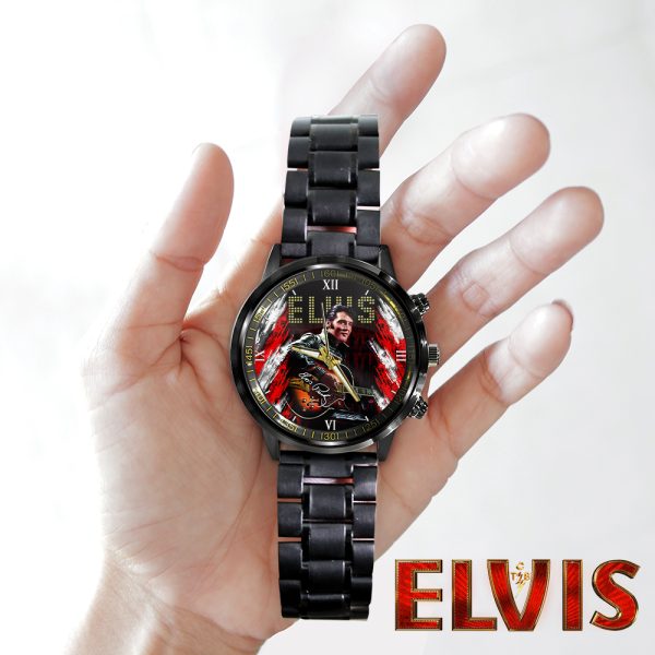 Elvis Presley Black Stainless Steel Watch - HOATT 6136