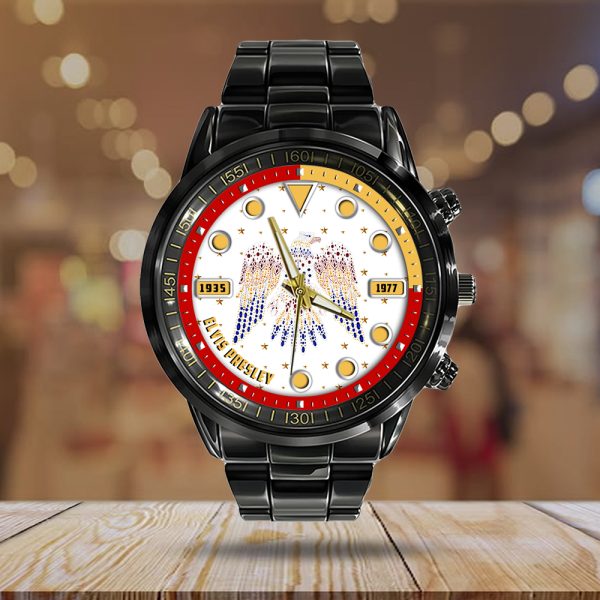 Elvis Presley Black Stainless Steel Watch - HOATT 6151