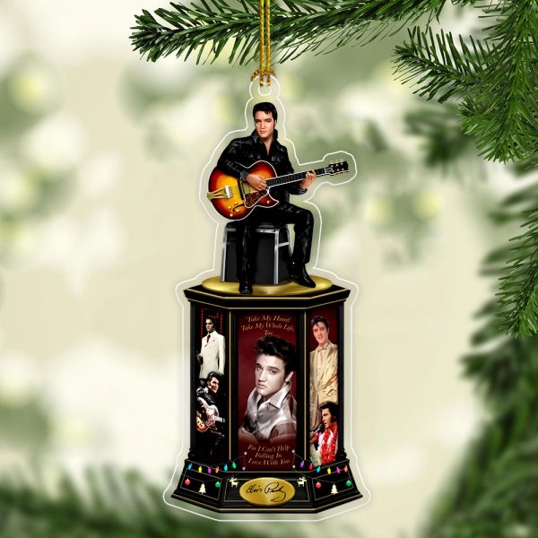 Elvis Presley Custom Shape Clear 1-sided Acrylic Ornament - GNE 1499