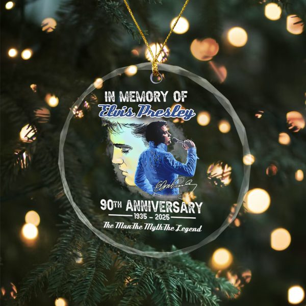 6PCS Elvis Presley Custom Glass Ornament - TANTN 8318