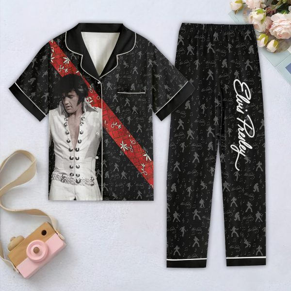 Elvis Presley Women Short Sleeve Pajamas Set - HOATT 6095