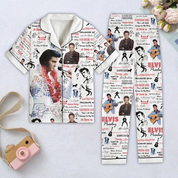 Elvis Presley Women Short Sleeve Pajamas Set - HOATT 6097