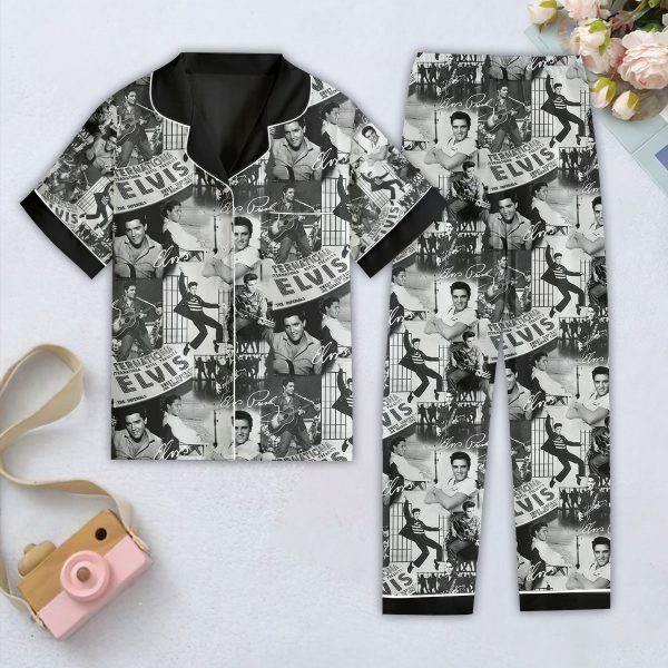 Elvis Presley Women Short Sleeve Pajamas Set - HOATT 6122