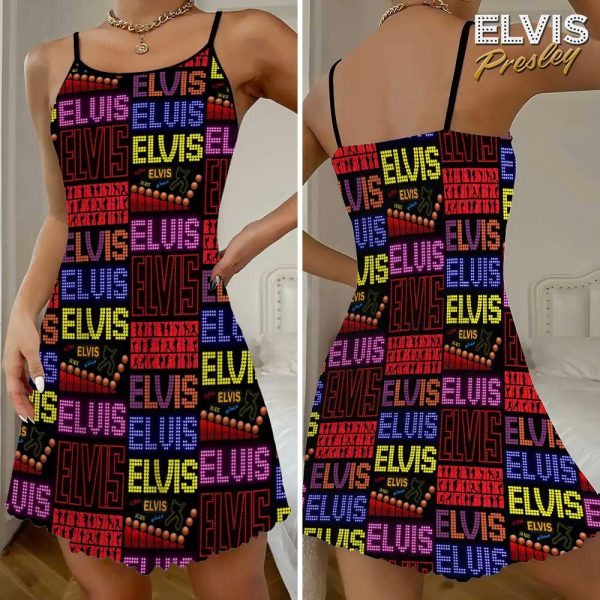 Elvis Presley 3D Strappy Swing Dress - GNE 1546