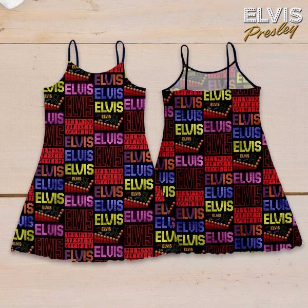 Elvis Presley 3D Strappy Swing Dress - GNE 1546