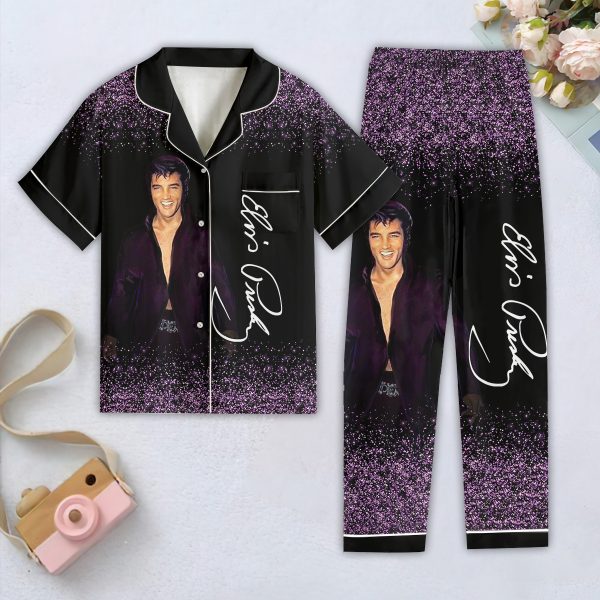 Elvis Presley Women Short Sleeve Pajamas Set - HOATT 6146