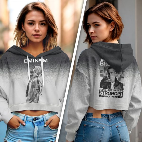 Eminem Women's Crop Top Hoodie - HOATT 6058